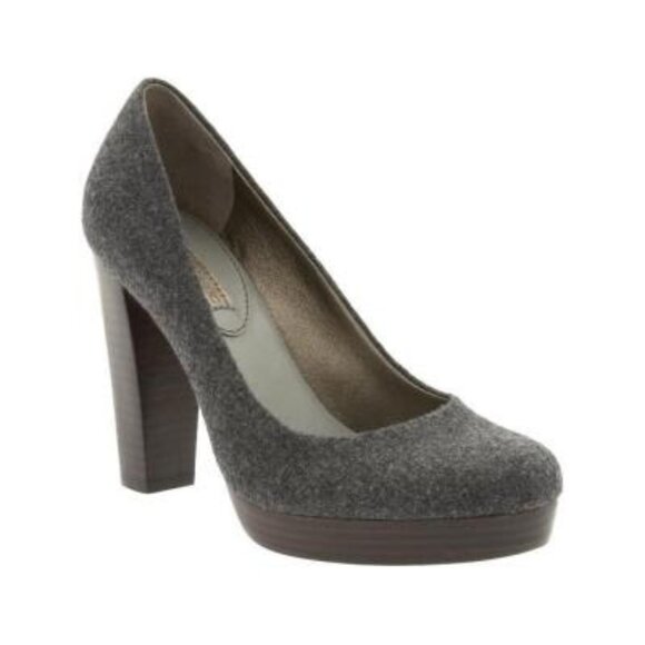 Banana Republic "Union" Dark Gray Platform Block Heel Pumps - Picture 2 of 6